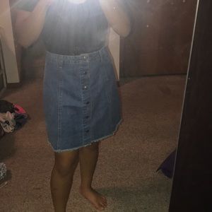 Harper women’s denim button up skirt
